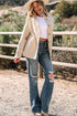 Sherpa Lined Faux Suede Drop Shoulder Button Jacket